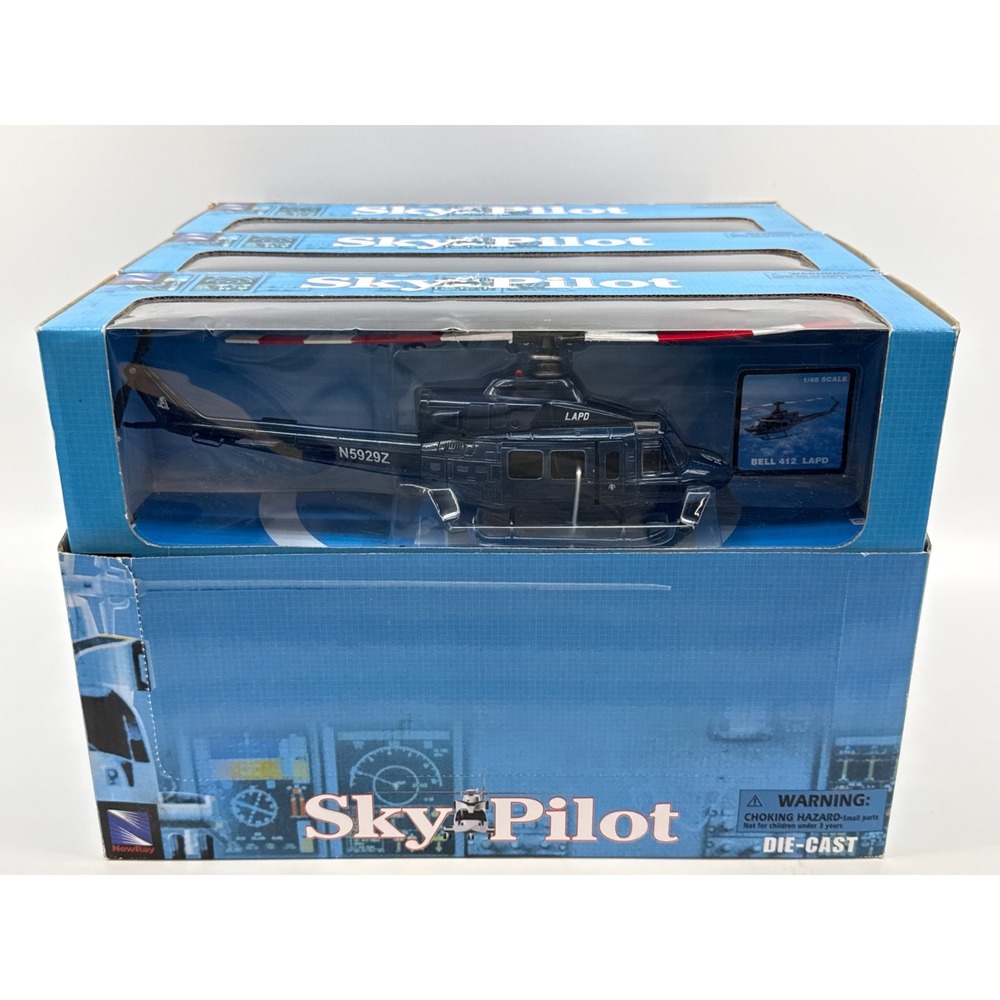 NewRay‎ Sky Pilot 1:48 Bell 412 LAPD Police Helicopter Diecast Model N5929Z 148